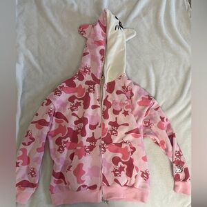 Y2K Hello Kitty camo zip up